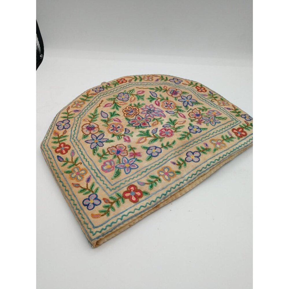 Handmade Embroidered Floral Tea Cozy With Multicolor Pattern 12" x 10"